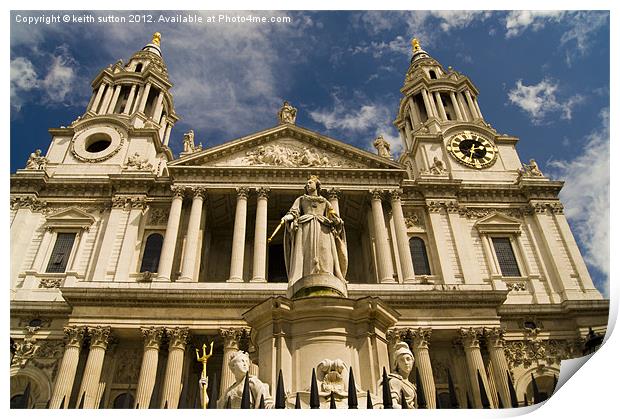 st pauls cathederal Print by keith sutton
