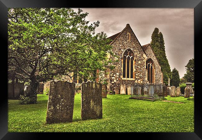 Shoreham Village Church Framed Print by Dawn Cox