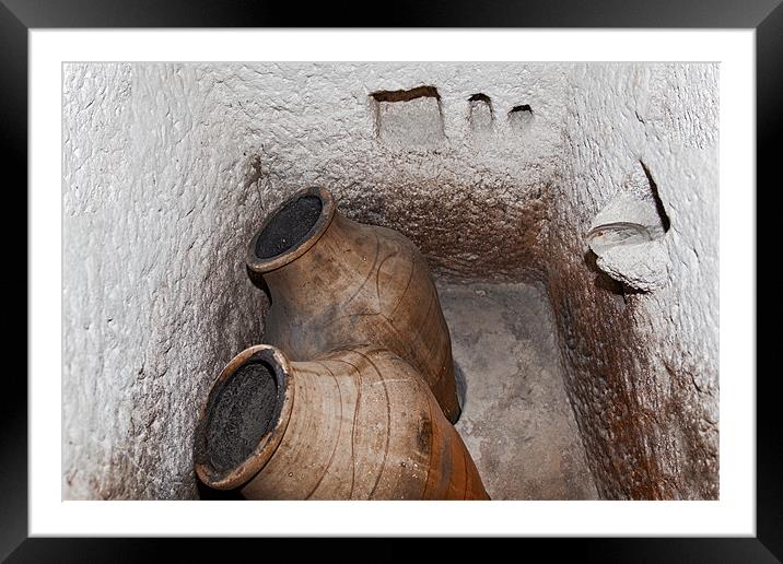 Roman Bathroom and Water Urns Framed Mounted Print by Arfabita  