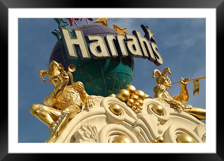 Harlequin at Harrahs Hotel Framed Mounted Print by peter schickert