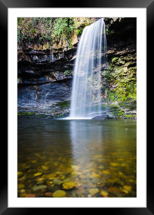 Cloudy Waterfall Framed Mounted Print by Dan Fisher