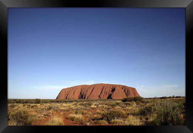Uluru or Ayers Rock Framed Print by peter schickert