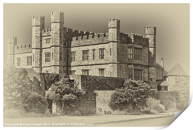 Leeds Castle Nostalgic 2 Print by Chris Thaxter
