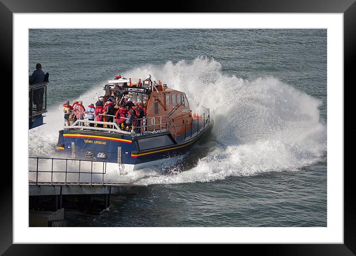 Lifeboat Launch Framed Mounted Print by Steve Purnell