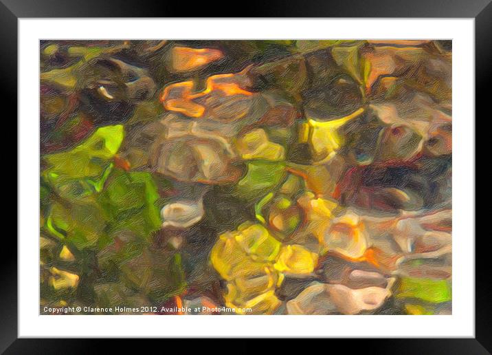 River Light Patterns III Framed Mounted Print by Clarence Holmes