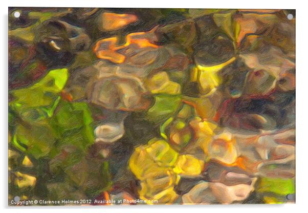 River Light Patterns III Acrylic by Clarence Holmes