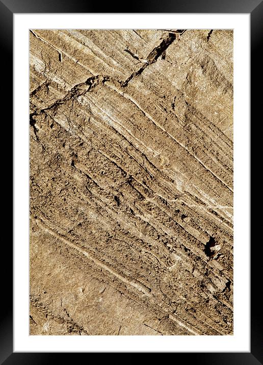 Streaky Mountain Rock Crack Framed Mounted Print by Arfabita  