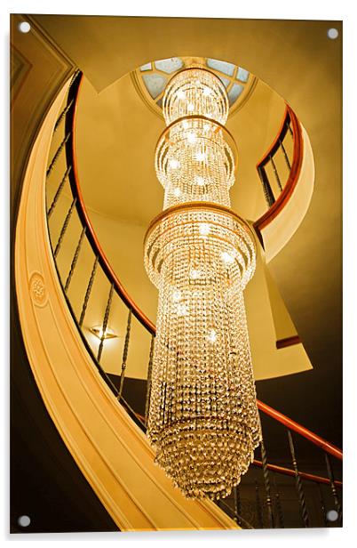 Long chandelier lights up the wall Acrylic by Arfabita  