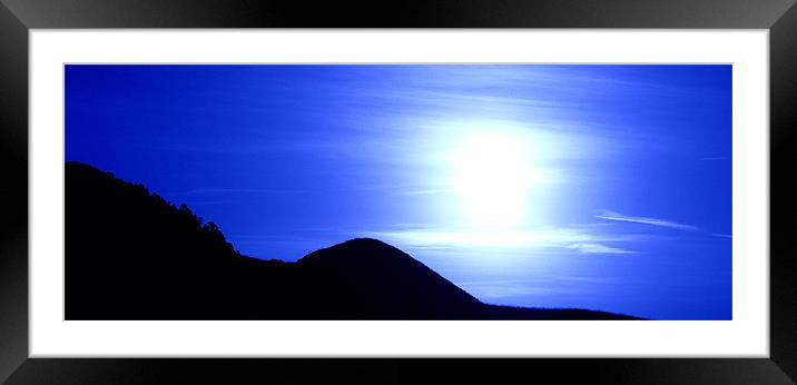 Blue Sun Framed Mounted Print by Louise Godwin
