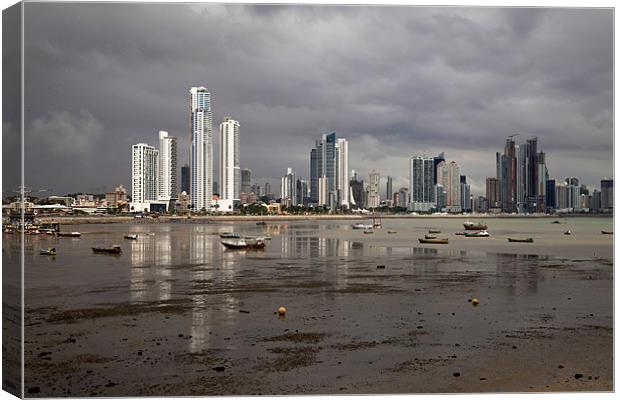 skyline of Panama City Canvas Print by peter schickert