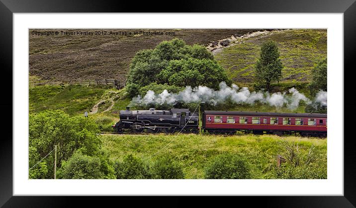 Steaming through the Moors Framed Mounted Print by Trevor Kersley RIP