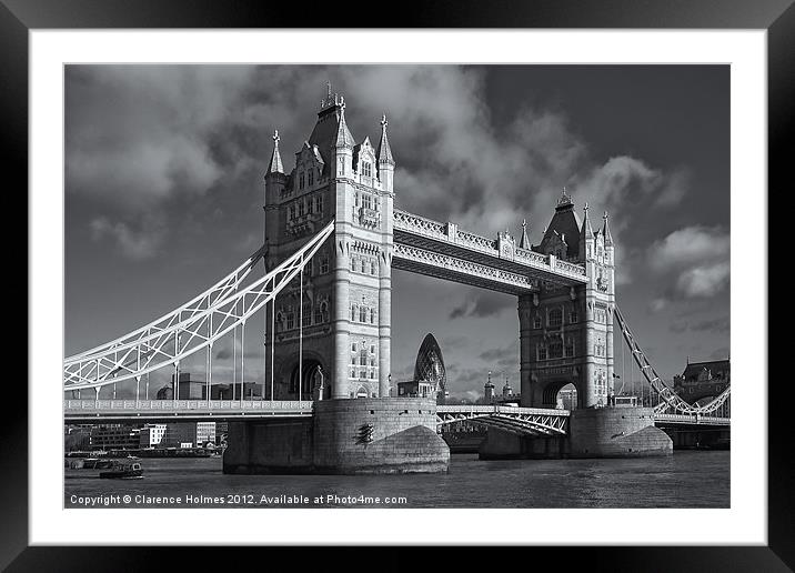 Tower Bridge II Framed Mounted Print by Clarence Holmes