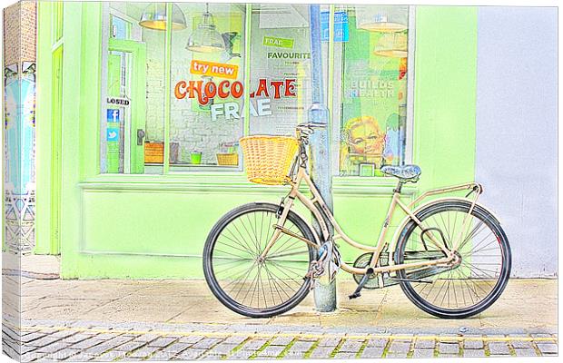 Chocolate Cafe colour Canvas Print by Jack Jacovou Travellingjour
