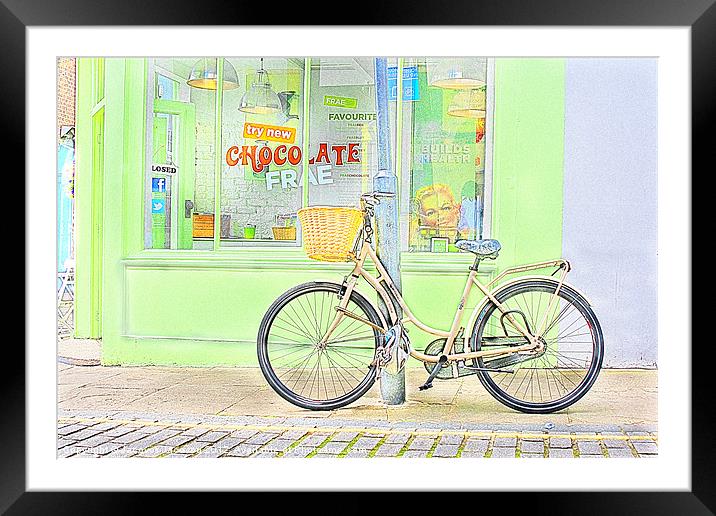 Chocolate Cafe colour Framed Mounted Print by Jack Jacovou Travellingjour