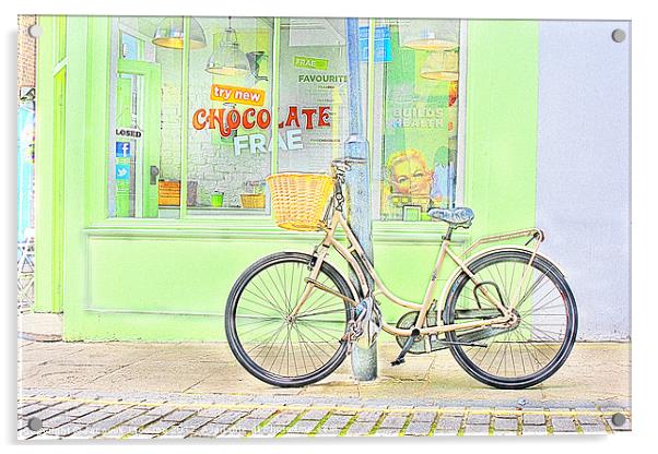Chocolate Cafe colour Acrylic by Jack Jacovou Travellingjour