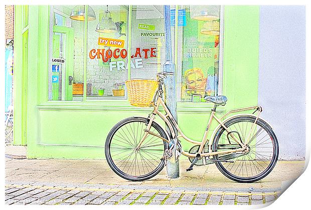 Chocolate Cafe colour Print by Jack Jacovou Travellingjour