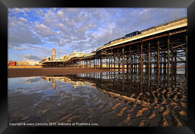 Central Pier Reflections Framed Print by Jason Connolly