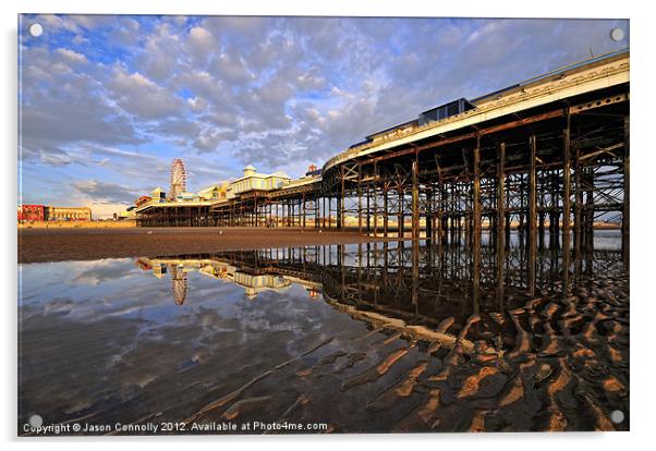 Central Pier Reflections Acrylic by Jason Connolly