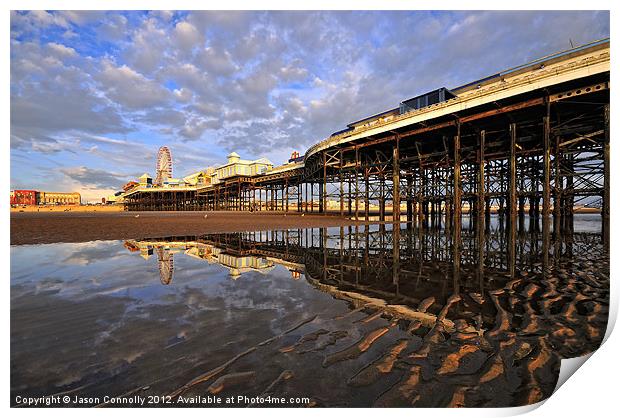 Central Pier Reflections Print by Jason Connolly