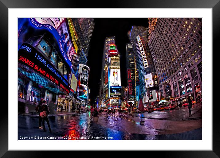 The City That Never Sleeps Framed Mounted Print by Susan Candelario