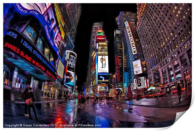 The City That Never Sleeps Print by Susan Candelario