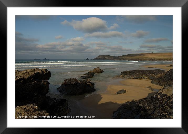 Constantine Bay Cornwall Framed Mounted Print by Pete Hemington