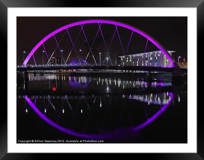 Glasgow Clyde Arc Framed Mounted Print by Gillian Sweeney