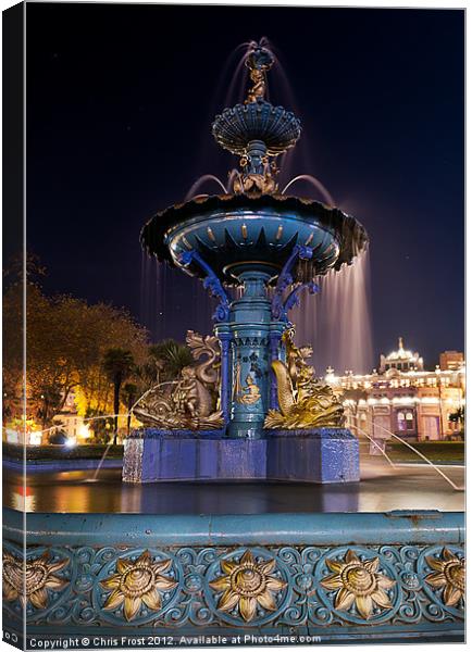 Torquay Fountain Canvas Print by Chris Frost