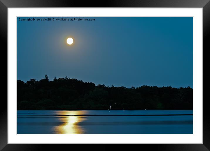 Moon rise over Wroxham Broads Framed Mounted Print by Lee Daly