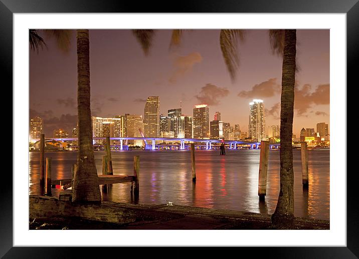 Downtown Miami,  Florida, Framed Mounted Print by peter schickert