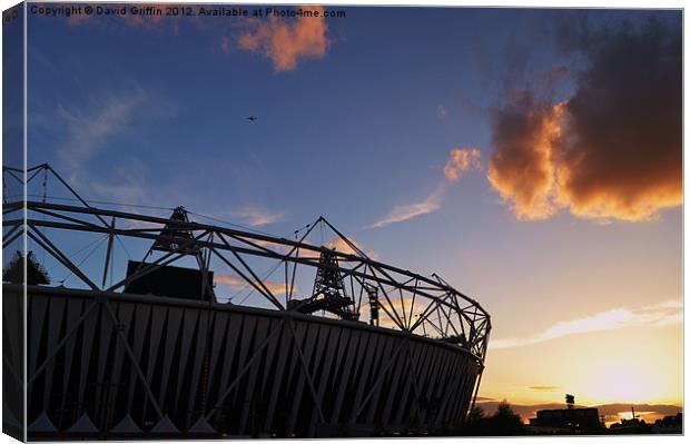 Olympic Stadium Sunset Canvas Print by David Griffin