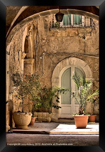 curves in Sicily Framed Print by Lucy Antony