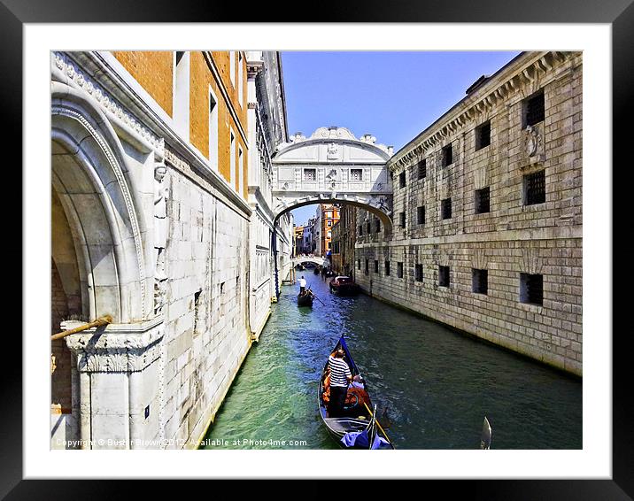 The Bridge of Sighs, Venice Framed Mounted Print by Buster Brown