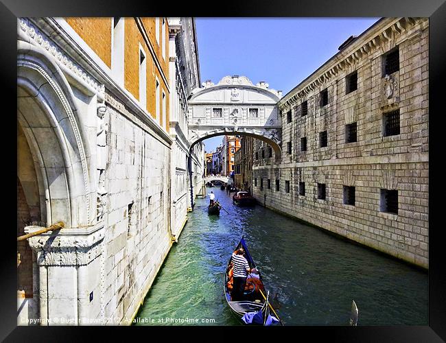 The Bridge of Sighs, Venice Framed Print by Buster Brown