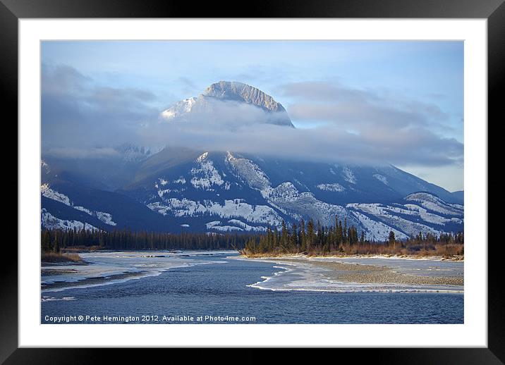 Rockies North of Jasper Framed Mounted Print by Pete Hemington