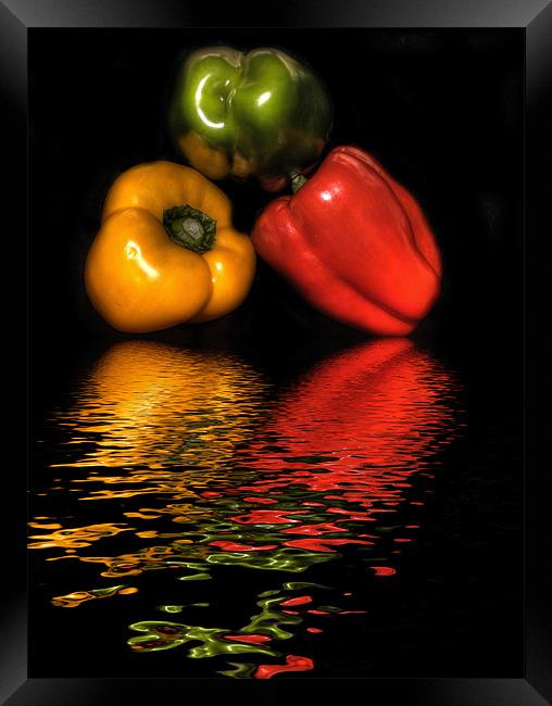 Peppers, Peppers, Peppers Framed Print by Dean Messenger