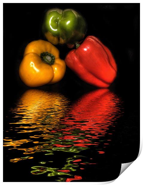 Peppers, Peppers, Peppers Print by Dean Messenger
