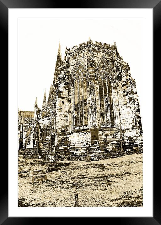 Litchfield Cathedral Framed Mounted Print by Andrew Vernon