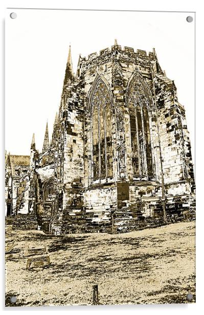 Litchfield Cathedral Acrylic by Andrew Vernon