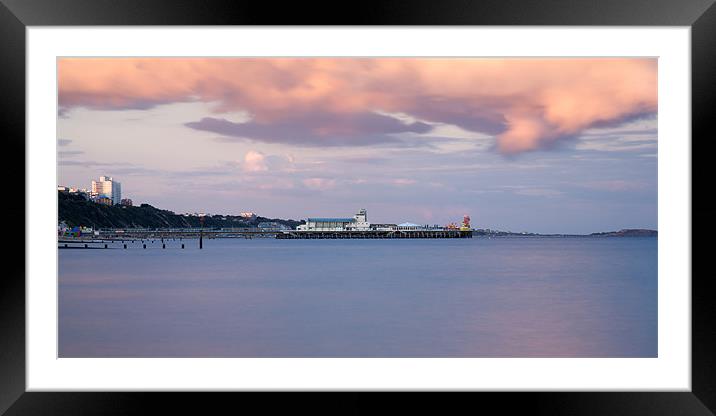 Bournemouth Pier at Sunset Framed Mounted Print by Ian Middleton