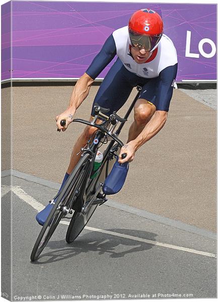 Bradley Wiggins  - Going For Gold - London 2012 Canvas Print by Colin Williams Photography