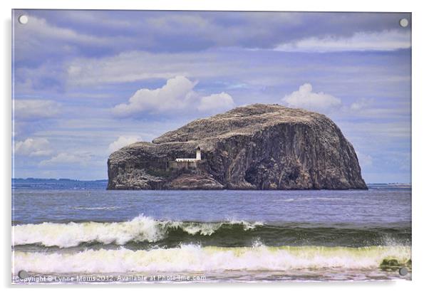The Bass Rock Acrylic by Lynne Morris (Lswpp)