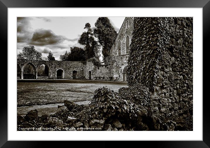 Hidden Abbey Framed Mounted Print by paul forgette