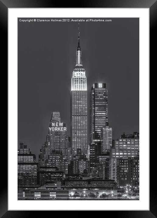Empire State Building IV Framed Mounted Print by Clarence Holmes