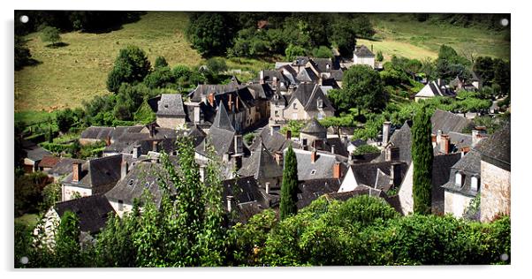 Turenne village,France Acrylic by David Worthington
