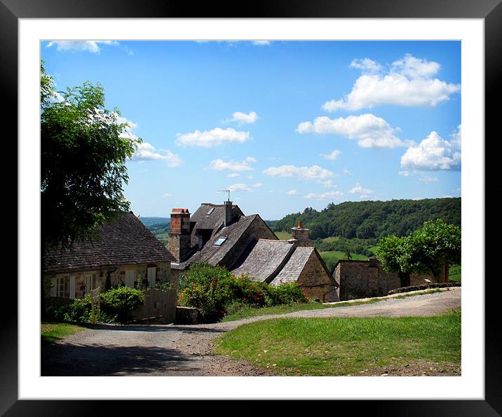 Turenne village France Framed Mounted Print by David Worthington