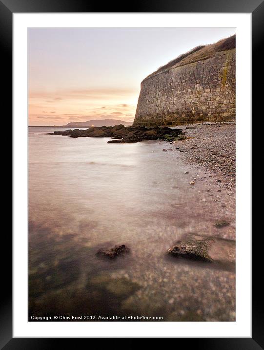 The Nothe Fort @ Sunset Framed Mounted Print by Chris Frost