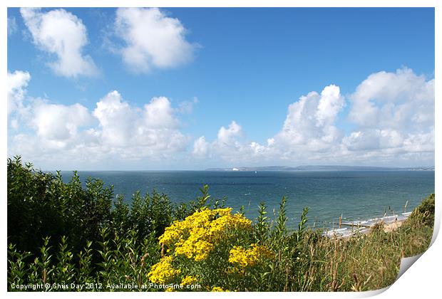 View across the bay. Print by Chris Day