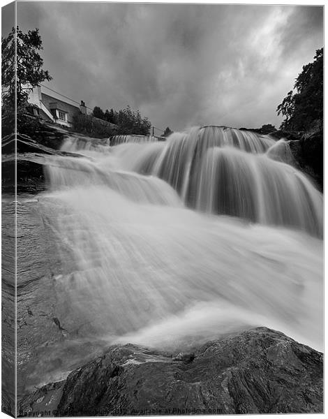 Falls of Douchart Canvas Print by Keith Thorburn EFIAP/b