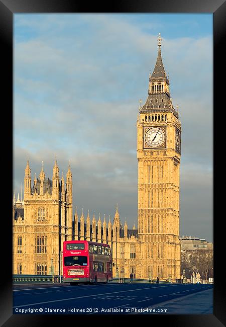 Big Ben and Westminster Bridge I Framed Print by Clarence Holmes